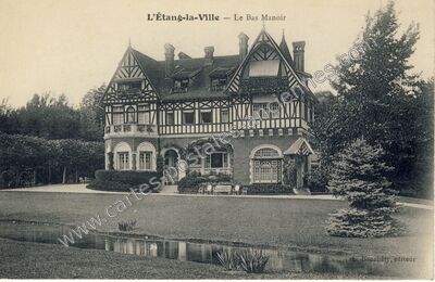 Carte postale ancienne Le Bas Manoir — L'Étang-la-Ville (Yvelines)