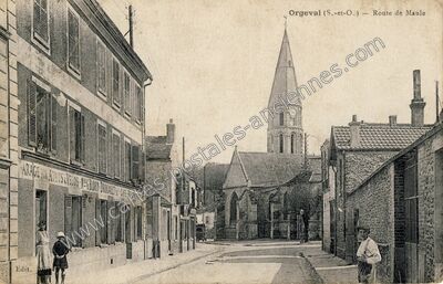 Carte postale ancienne Route de Maule — Orgeval (Yvelines)