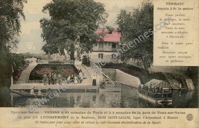 Carte postale ancienne VENISE à 43 minutes de Paris et à 3 minutes de la gare de Vaux-sur-Seine Le plus joli… — Vaux-sur-Seine (Yvelines)