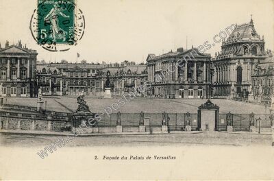 Carte postale ancienne Façade du Palais — Versailles (Yvelines)