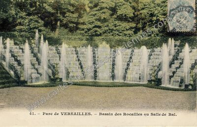 Carte postale ancienne Parc de Versailles. - Bassin des Rocailles ou Salle de Bal — Versailles (Yvelines)