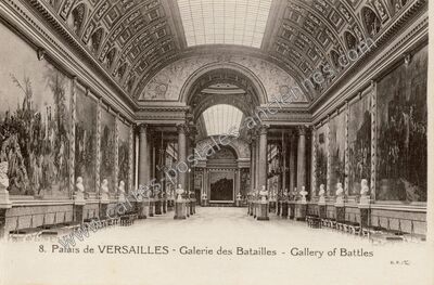 Carte postale ancienne Palais de Versailles - Galerie des Batailles — Versailles (Yvelines)