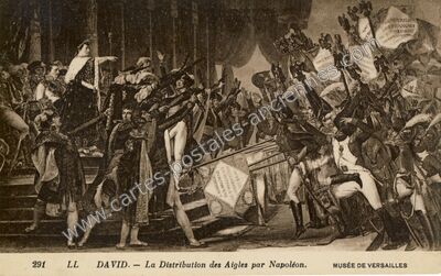 Carte postale ancienne La Distribution des Aigles par Napoléon — Versailles (Yvelines)