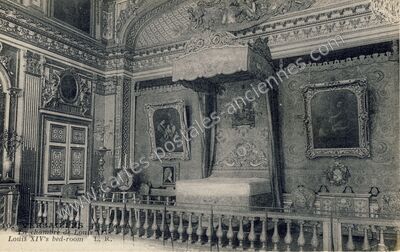 Carte postale ancienne La chambre de Louis XIV — Versailles (Yvelines)