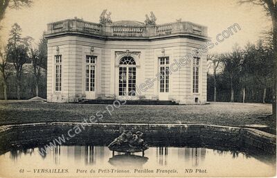 Carte postale ancienne Parc du Petit-Trianon. Pavillon Français — Versailles (Yvelines)