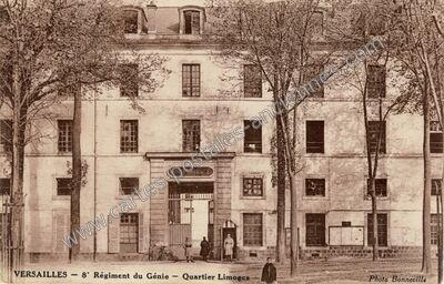 Carte postale ancienne 8° Régiment du Génie — Quartier Limoges — Versailles (Yvelines)