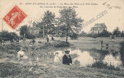 Carte postale ancienne La Mare des Metz et la Villa Cardon — Jouy-en-Josas (Yvelines)