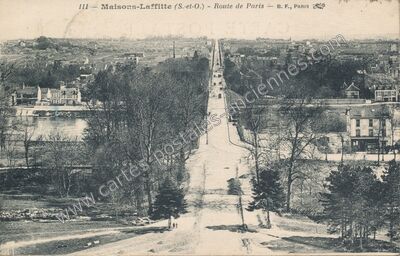 Carte postale ancienne Route de Paris — Maisons-Laffitte (Yvelines)
