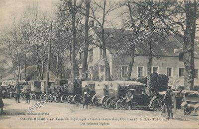 Carte postale ancienne 19° Train des Equipages - Centre Instruction — Sainte-Mesme (Yvelines)