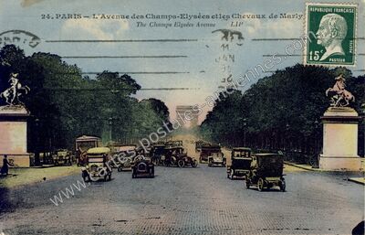 Carte postale ancienne Avenue des Champs Elysees — Non Localisée1 (Paris)