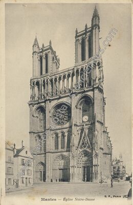 Carte postale ancienne Notre Dame de Paris — Mantes-la-Jolie (Yvelines)