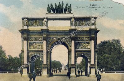Carte postale ancienne Arc de Triomphe du Carrousel — Paris 1e (Paris)