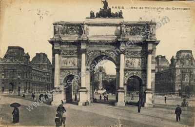 Carte postale ancienne Arc de Triomphe du Carrousel — Paris 1e (Paris)