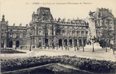 Carte postale ancienne Cour du Carrousel — Paris 1e (Paris)