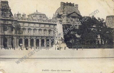 Carte postale ancienne Cour du Carrousel — Paris 1e (Paris)