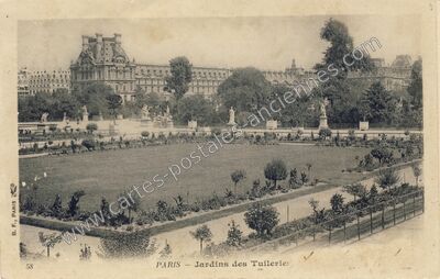 Carte postale ancienne Jardin des Tuileries — Paris 1e (Paris)