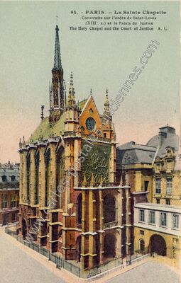 Carte postale ancienne La Ste Chapelle — Paris 1e (Paris)