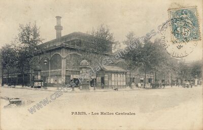 Carte postale ancienne Les Halles Centrales — Paris 1e (Paris)