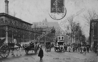 Carte postale ancienne Les Halles — Paris 1e (Paris)