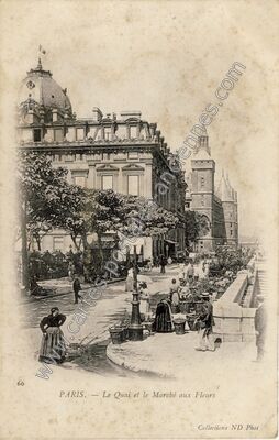 Carte postale ancienne Marche aux Fleurs — Paris 1e (Paris)