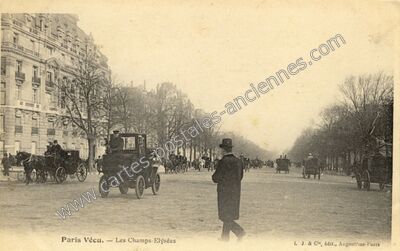 Carte postale ancienne Avenue des Champs Elysee — Paris 8e (Paris)