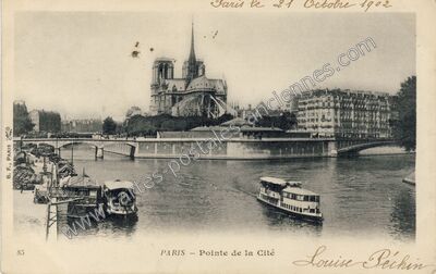 Carte postale ancienne Pointe de la Cite — Paris 1e (Paris)