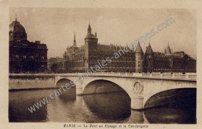 Carte postale ancienne Pont au Change — Paris 1e (Paris)
