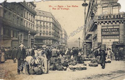 Carte postale ancienne Rue de Turbigot — Paris 1e (Paris)