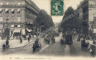 Carte postale ancienne Boulevard des Capucines — Paris 2e (Paris)