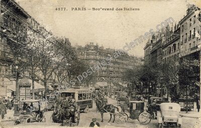 Carte postale ancienne Boulevard des Italiens — Paris 2e (Paris)