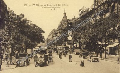 Carte postale ancienne Boulevard des Italiens — Paris 2e (Paris)