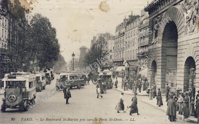 Carte postale ancienne Boulevard St Martin — Paris 2e (Paris)