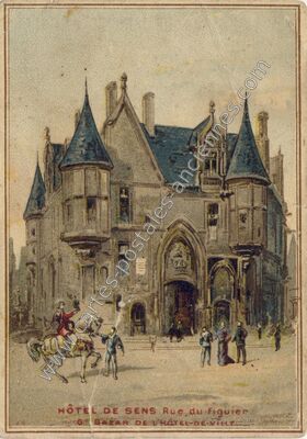 Carte postale ancienne Hotel de Sens — Paris 4e (Paris)