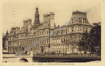 Carte postale ancienne Hotel de Ville — Paris 4e (Paris)