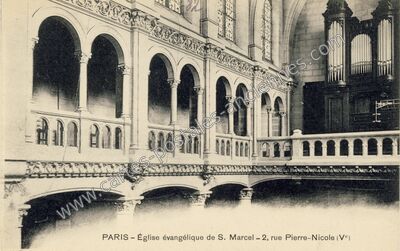 Carte postale ancienne Eglise Lutherienne St Marcel — Paris 5e (Paris)