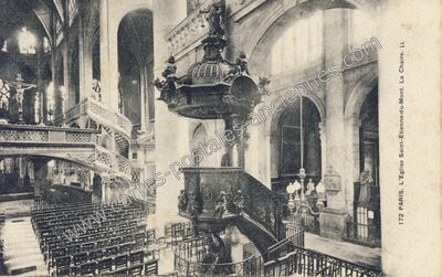 Carte postale ancienne Eglise St Etienne du Mont — Paris 5e (Paris)