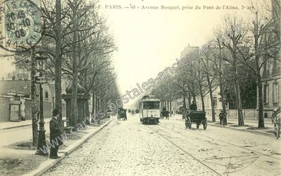 Carte postale ancienne Avenue Bousquet — Paris 7e (Paris)