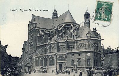 Carte postale ancienne Eglise St Eustache — Paris 7e (Paris)