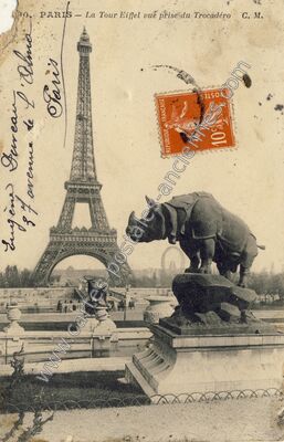 Carte postale ancienne La Tour Eiffel — Paris 7e (Paris)