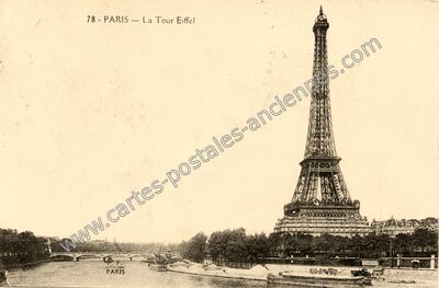 Carte postale ancienne La Tour Eiffel — Paris 7e (Paris)