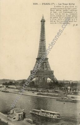 Carte postale ancienne La Tour Eiffel — Paris 7e (Paris)
