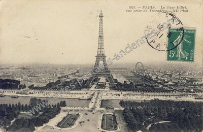 Carte postale ancienne La Tour Eiffel — Paris 7e (Paris)