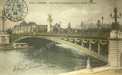 Carte postale ancienne Pont Alexandre III — Paris 7e (Paris)