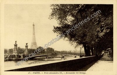 Carte postale ancienne Pont Alexandre III — Paris 7e (Paris)