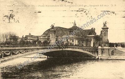 Carte postale ancienne Pont Alexandre III — Paris 7e (Paris)