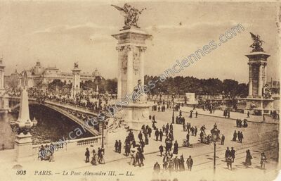 Carte postale ancienne Pont Alexandre III — Paris 7e (Paris)