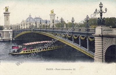 Carte postale ancienne Pont Alexandre III — Paris 7e (Paris)