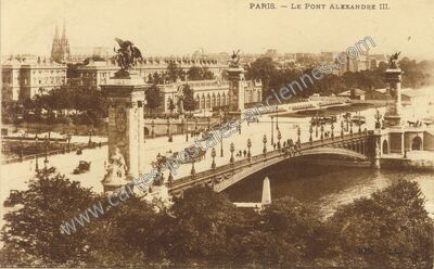 Carte postale ancienne Pont Alexandre III — Paris 7e (Paris)