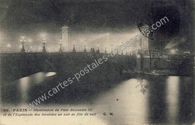 Carte postale ancienne Pont AlexandreIII — Paris 7e (Paris)