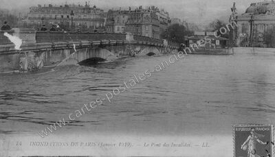 Carte postale ancienne Pont des Invalides — Paris 7e (Paris)